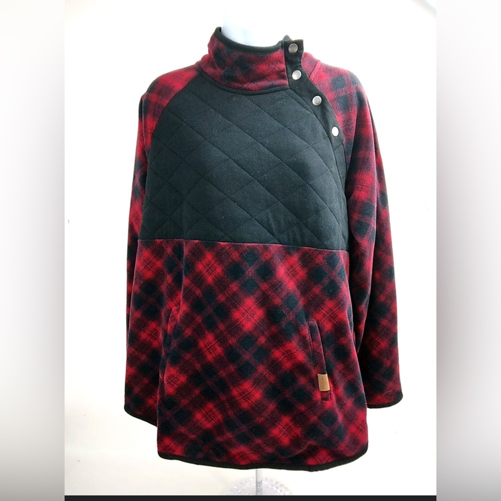 Red plaid hoodie